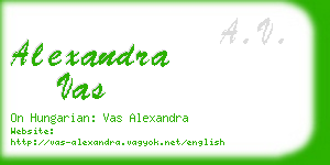 alexandra vas business card